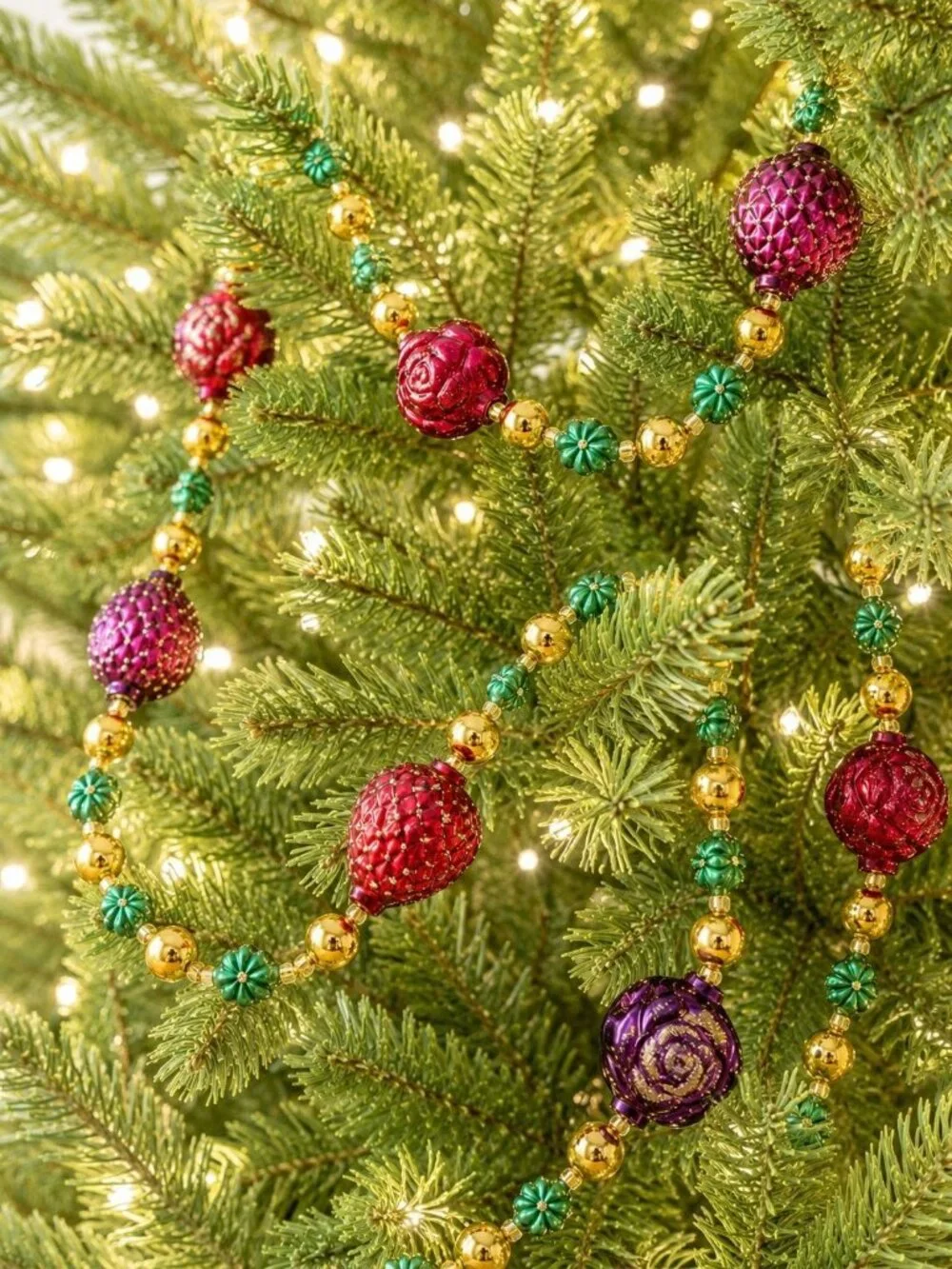 Neiman Marcus Czech Glass Beaded Garland 62